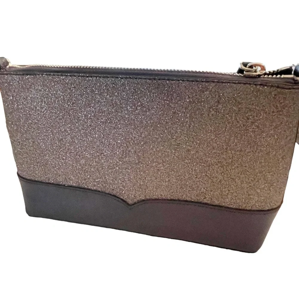 Kate Spade Blue Lola Glitter Dusk Navy PVC Small Crossbody Bag‎ WKR00081 Zipper